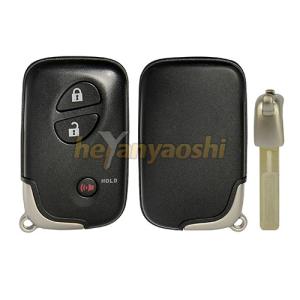Best Lexus 3 Buttons Smart Key Shell with Emergency Key Insert wholesale