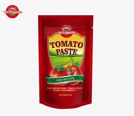 Cheap The 50g Stand-Up Sachet Tomato Paste Meets ISO HACCP And BRC Standards Ensuring Factory Pricing Compliance for sale