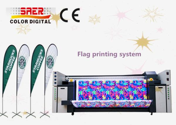 Cheap Digital Textile Printing Machine With Heater / Sublimation Flag Printing System for sale