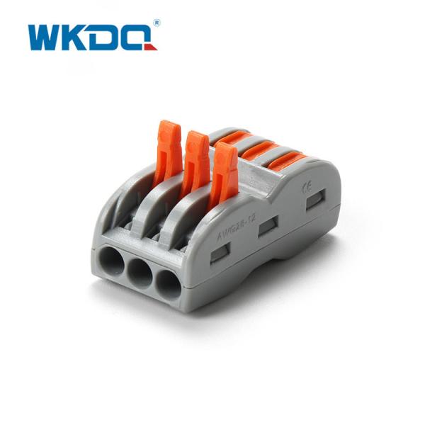 Cheap 3 pin Push In Wire Connectors 222-423 Type electrical terminal block for sale