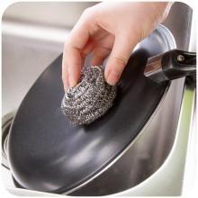 Cheap Antibacterial Stainless Steel Scouring Pad , Oil Removing Metal Dish Scrubber for sale