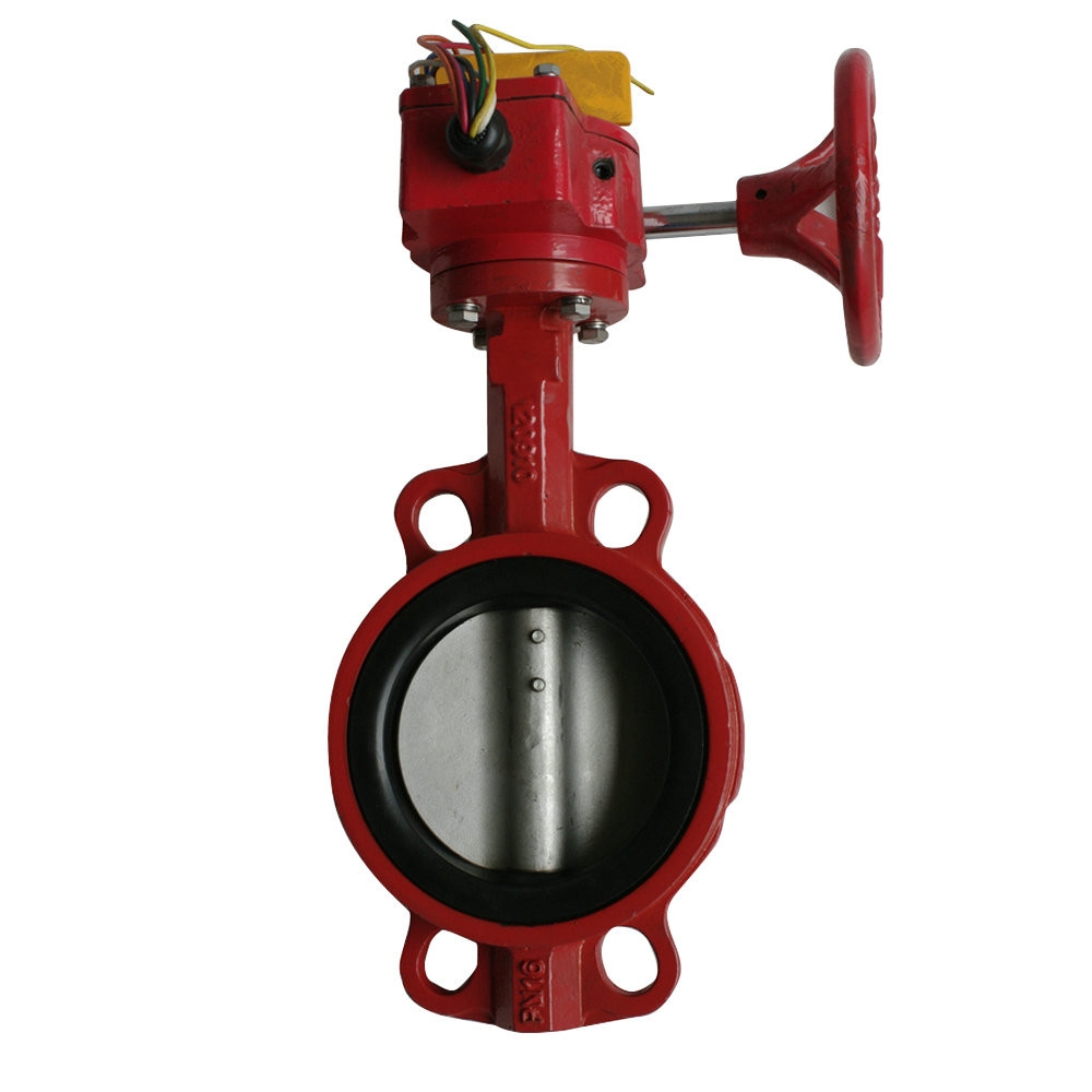 Jis Din Ansi Standard Center Line Dn100 Handle Manual Type Ductile Iron Two Way Soft Seal butterfly valve