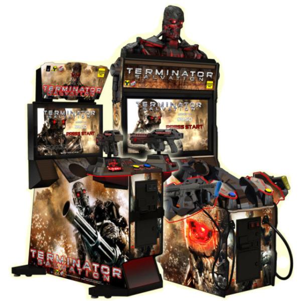 Cheap Indoor Amusement Shooting Arcade Machine For Terminator Salvation 4 Coin Pusher for sale