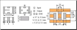 LTCC High Rejection 1200Mhz RF Low Pass Filter Capacitor