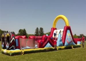 Big Inflatable Obstacle Course EN14960 , Tunnel Obstacle Course For Garden