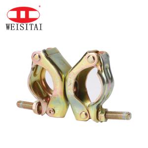 China CMA Jis 110 Degree Scaffolding Pressed Swivel Coupler Double Clamp on sale