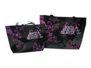 75g Black Shining Coated Non Woven Carry Bag, Environment Friendly Custom Recyclable Bags