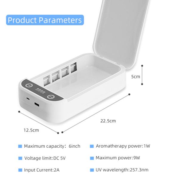 Cheap Cell Phone Uv Sterilization Box Sanitizer Wireless Charger 2A With CE Certification for sale