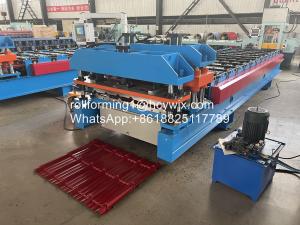 China Colored Steel Glazed Tile Roll Forming Machine , Durable Roll Form Machine on sale