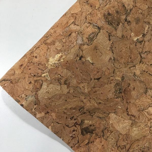 Cheap Flocked Feature Cork Leather Fabric Geometry Synthetic Various Backing Fabric for sale
