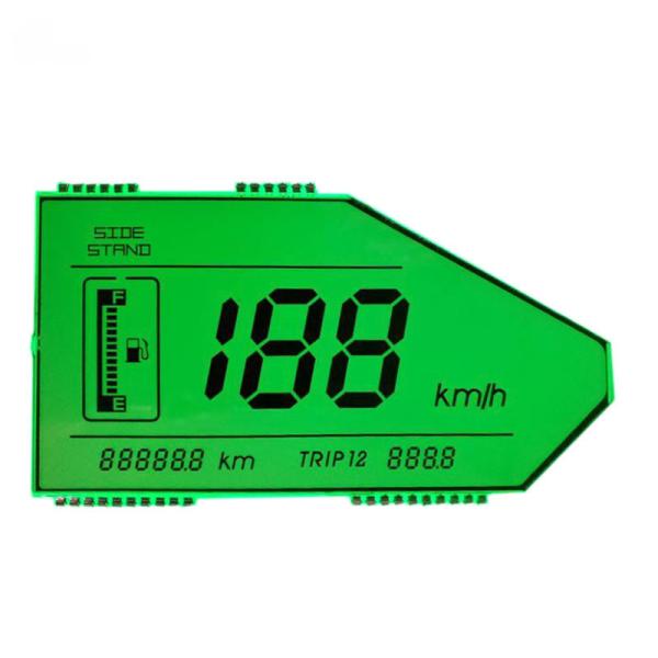 Cheap 7 Segment Motorcycle Speedometer TN LCD Screen Transflective for sale