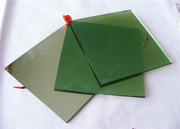 Cheap Tempered Dark Green Reflective Glass 4mm - 10mm Thickness For Apartment Blocks for sale