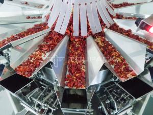 Best 50g Dry Red Pepper Packing Machine Vertical Grain Bag With Multihead Weigher 120BPM wholesale