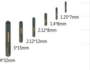 China Microchip RFID Glass Tag Sticker , Animal ID Tag For Pet Tracking 125KHZ Frequency on sale