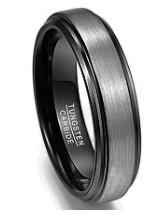 Cheap Matt Silver And Black Men's Wedding Ring Gold Tungsten Carbide Tungsten Steel Ring Provide Mould Making And Making Service for sale