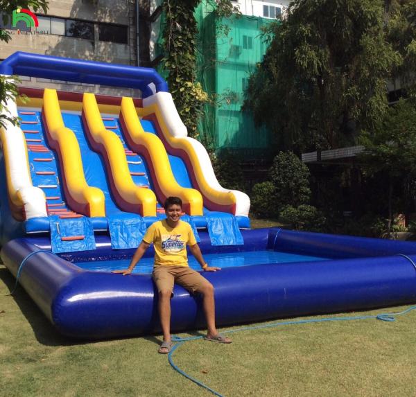 Cheap Inflatable Dry Slide Outdoor Bouncy Inflatable Water Slides For Pool Inflatable Slides For Water Park for sale