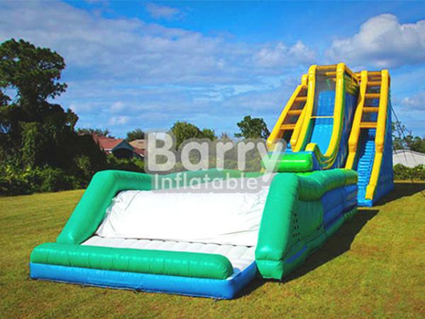 Cheap Giant Inflatable Water Slide , Tallest Inflatable Roller Coaster Slide N Drop Kick for sale