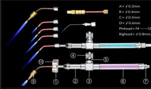 China Anti Backfire Machine Accessories / HHO Welding Torch With Flashback Arrestor on sale