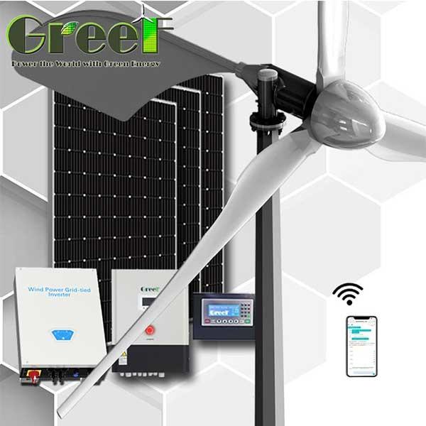 Cheap 1KW 5KW 3 Phase AC Solar Hybrid Wind Turbine Power System Complete Kit for sale
