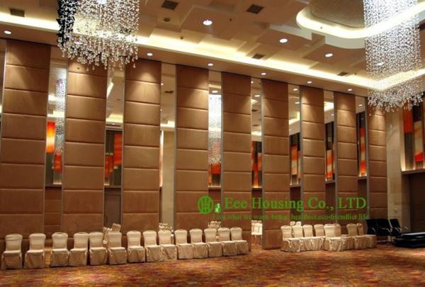 Cheap Soft Leather Finished Movable Partition Wall For Hotel/Exhibition Hall, No Track for sale
