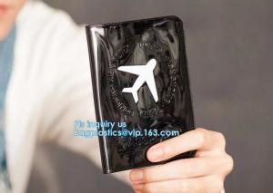 China Custom Passport Holder PVC Passport Cover, passport cover PVC leather card holder plastic ticket holder, pack, passport on sale