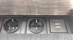 New design conference table use EU Power desktop brush flip up socket