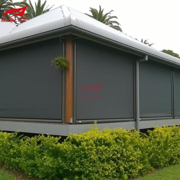 Cheap Remote Control Waterproof Outdoor Screen Fabric Roll Up Shade Blinds for Home for sale