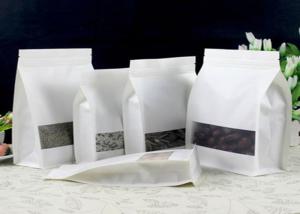 China Aluminum Foil Zipper Lock Bags With Window Stand Up Custom Printed 10 Colors For Coffee on sale