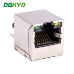 RJ45 Vertical Interface 180 Degree Network Connector 100MB Transformer