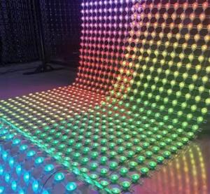 3in1 SMD3535*3 Programmable Full-Color LED Mesh Display Panel for Advertisement IP67 Protection Class