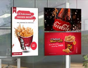 LCD Screen For Shop Window , LCD Window Display Smart Signages With Adjustable Brightness