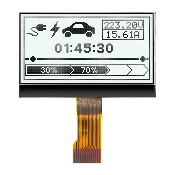 COG LCD display module | 128x64 FSTN+ LCD Display | Gray text on white