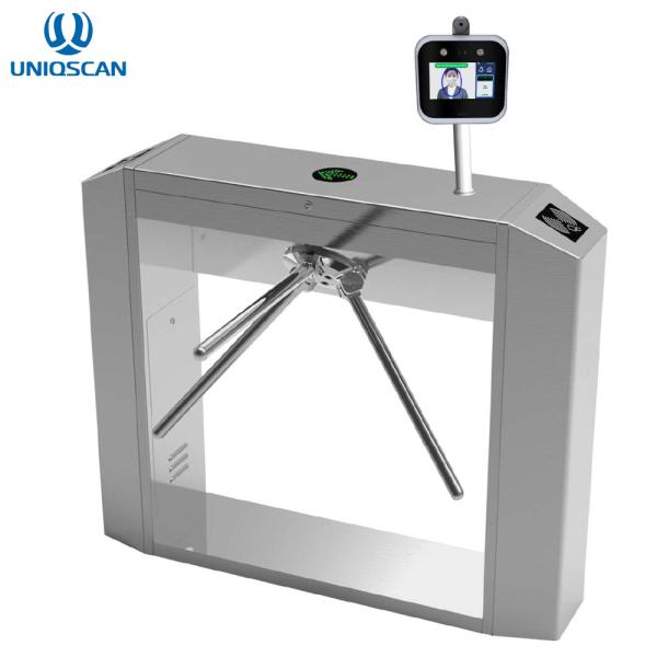 Cheap Fever Facial Recognition Access Control Biometrics SUS304 Tripod Barrier Gate for sale