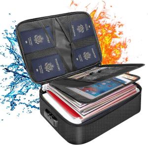 Best Document Bag with Lock,Fireproof 3-Layer File Storage Case with Water-Resistant Zipper,Document Safe Portable wholesale