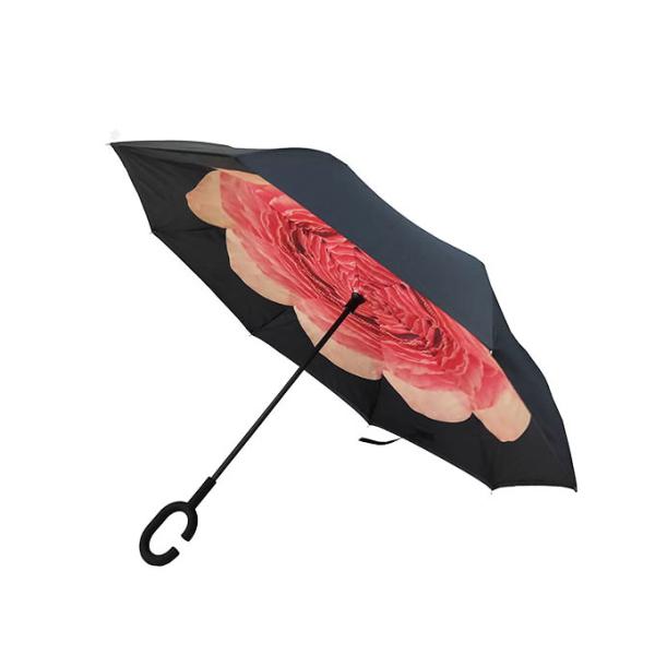 Cheap Folding Upside Down Reverse Inverted Umbrella For Car Reverse Free Handle for sale
