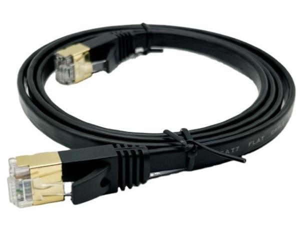 Cheap Custom Black Molded Cable Assembly RJ45 Cat7 Ethernet Patch Cable 8P8C Connector Cable for sale