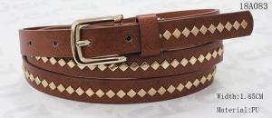 Best Polished Patterns Womens Fashion Belts With Gold Buckle And Square Metal Studs 1.85cm Width wholesale