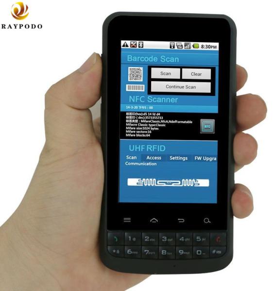 Cheap IP65 Portable Digital Assistant Barcode Scanner Devices Raypodo Android 4.1 With NFC Function for sale