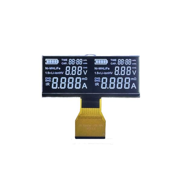 Cheap VA LCD Display White Segments Black Background 5V FPC Connect for sale
