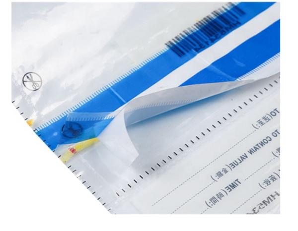 Cheap Offset Printing Tamper Proof Bank Deposit Bags With Unique Tracking Security Codes for sale
