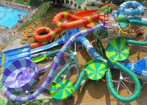 Cheap Fiberglass Material Custom Water Slides Tubes OEM Create Amusement Park for sale
