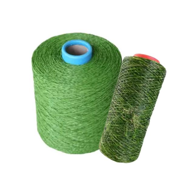 Cheap Recycled Turf Artificial Grass Yarn With PP PE Raw Filament Fire Retardant for sale