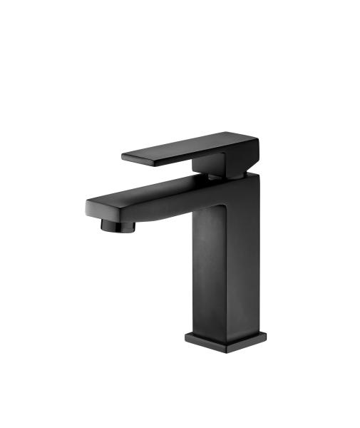 Cheap Fingerprint Proof Wash Basin Faucet Countertop Matte Black Sink Tap for sale