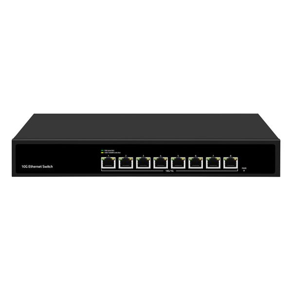 Cheap 8 Port 10G Ethernet Switch Unmanaged Auto-Sensing Speed Single AC Input Fanless for sale