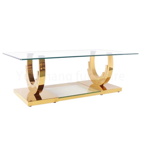 Cheap Clear Simple Design Rectangle Center Table , TV Cabinet Table For Family Use for sale