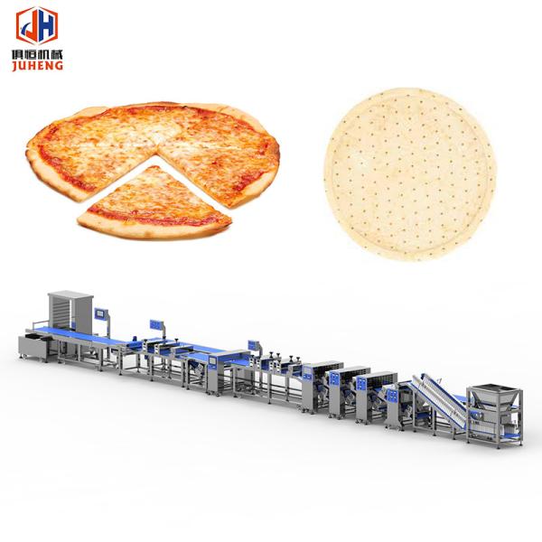Cheap 1000 To 5000pcs/H Automatic Pizza Base Production Line Rotary Cutter Pizza Former Machine for sale