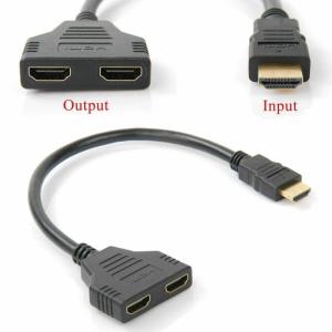 China PVC HDMI Splitter 1 In 2 Out Splitter 2 Port Video Adapter Converter For PS4 HDTV on sale