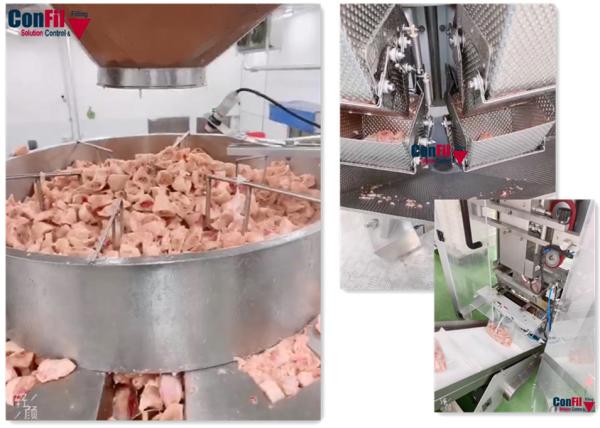 Cheap Multihead Weigher Packing Machine for Frozen Diced Chicken Rotary Vacuum Packaging Machine System for sale