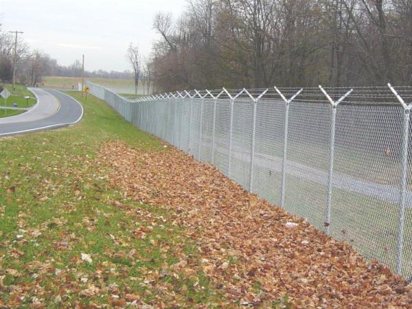 Cheap Wholesale High Security Galvanized Chain Link Fence Cost With Barbed Wire On Top for sale