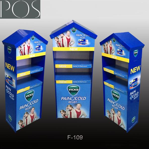 Cheap PDQ custom display stand shelf in house structure for sale